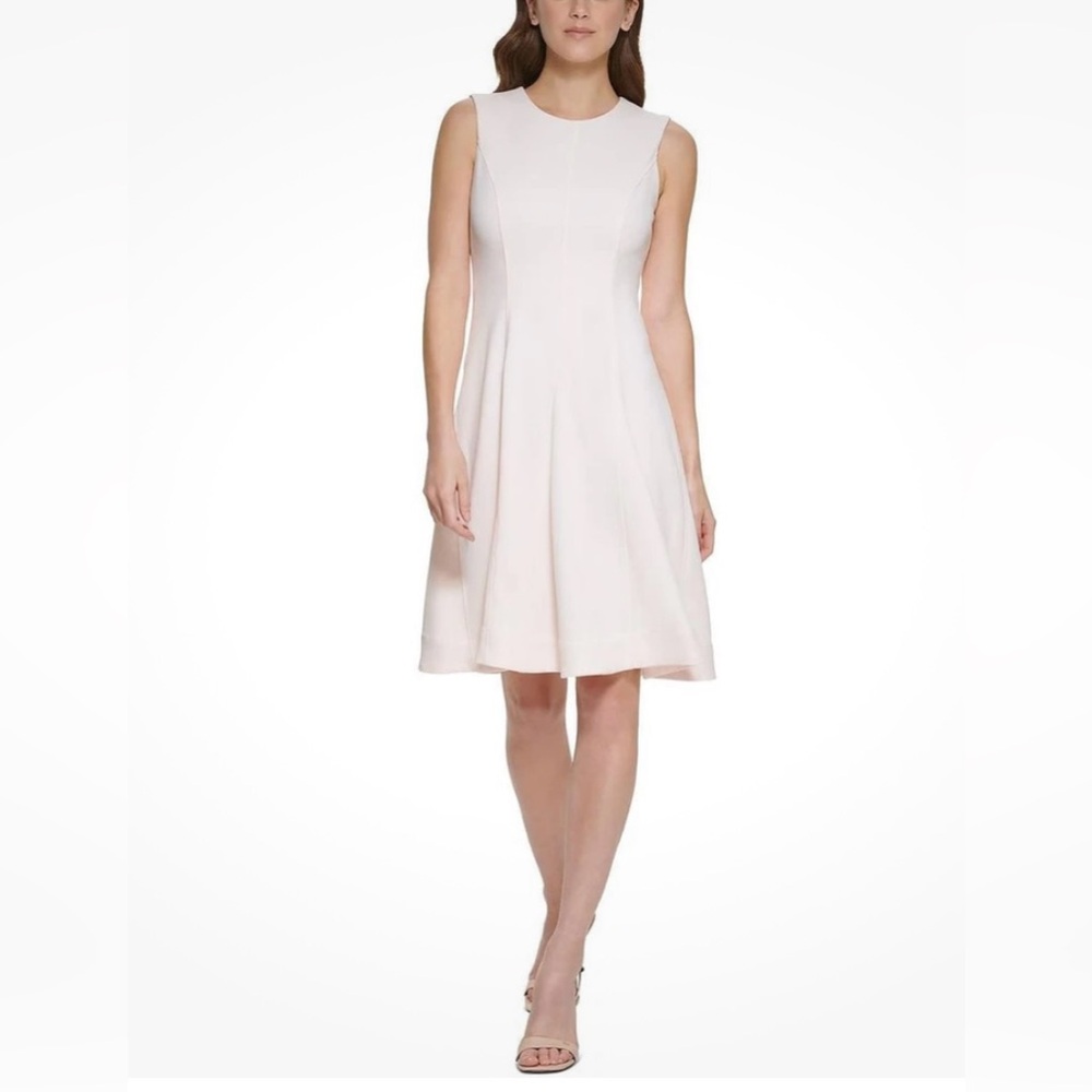 NWT Calvin Klein Dress Size 10 petite light pink Elegant Sleeveless Dress 🩷